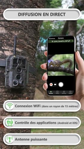 GardePro E8P — Caméra de chasse WiFi 64 MP — vue 3